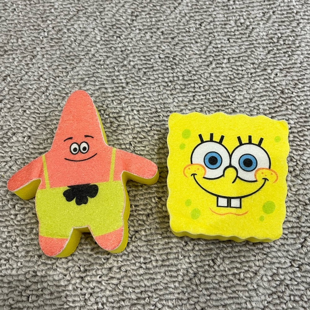 SPONGE BOB Set Dish Washing Scrub Kitchen Cleaning Brush Home Clean Cute Kawaii